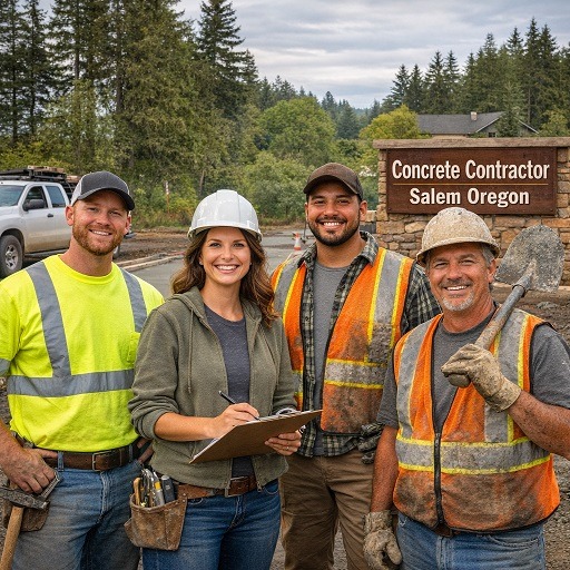Concrete Contractor Salem Oregon crew on site