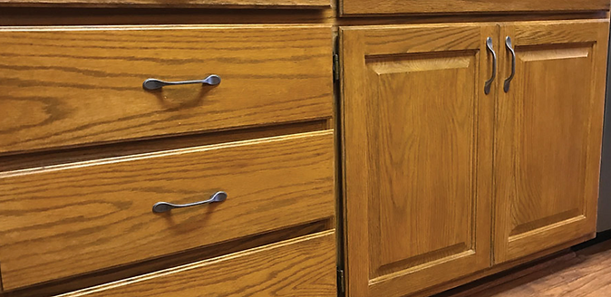 Oak Cabinet Restoration 1