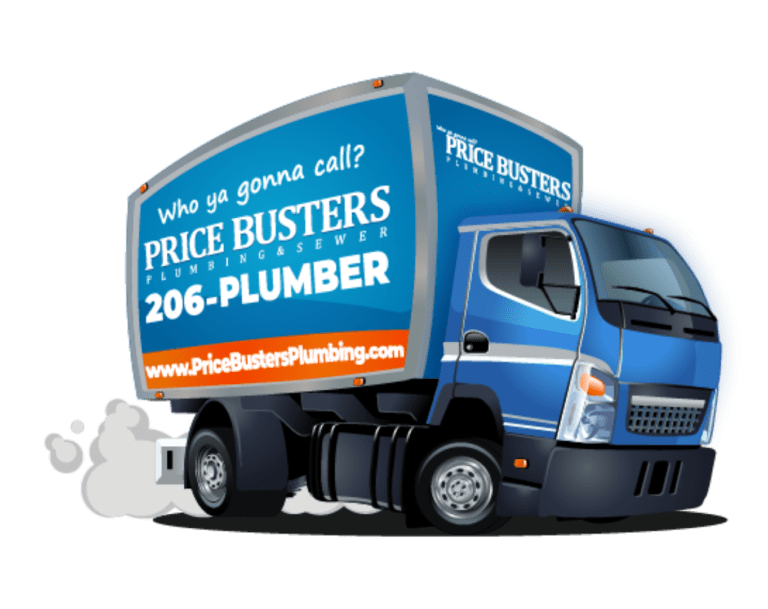 Pricebusterplumbing Logo Truck Left Side Original Truck Large 768x609