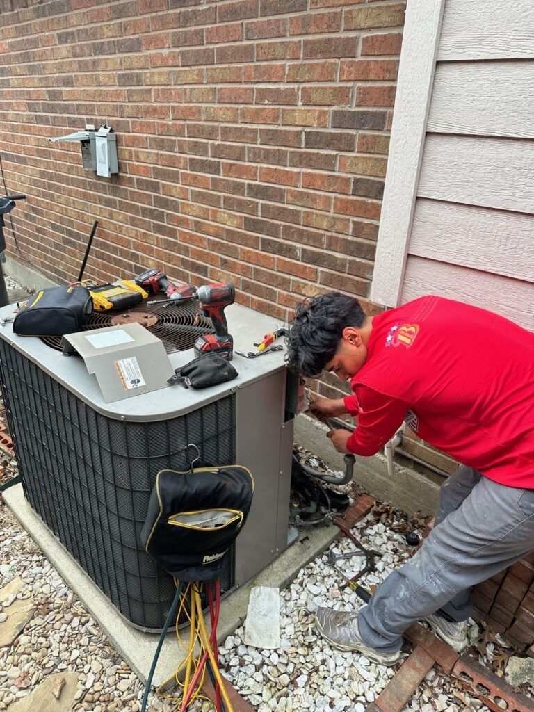 Professional Outdoor AC Repair HVAC Condenser Service by Best Neighbor Home Services 768x1024