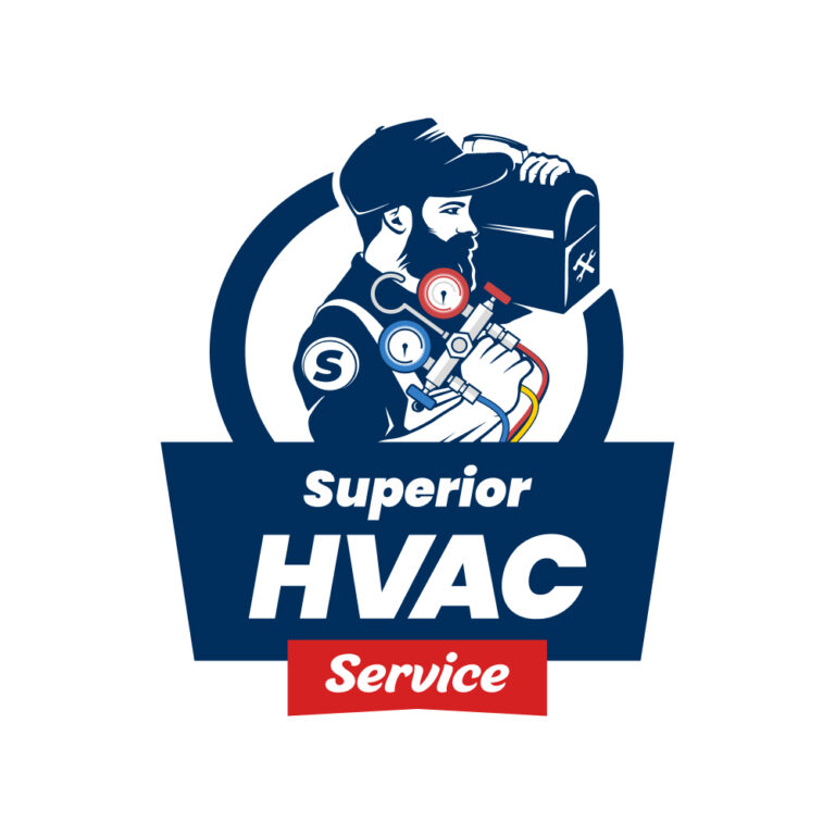 Superior HVAC Service logo mark white 768x768