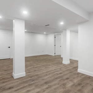 finished basement empty recessed lighting 300x300 crop q100