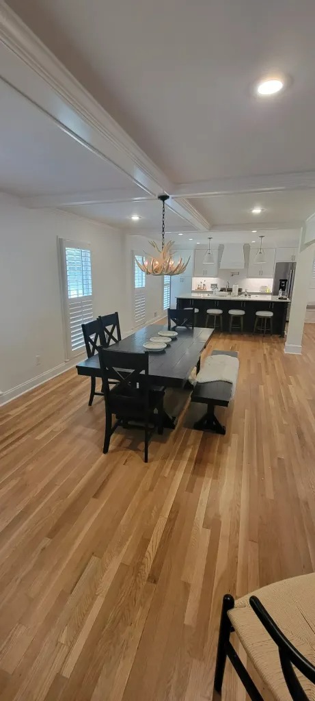 renovated dining area with moder