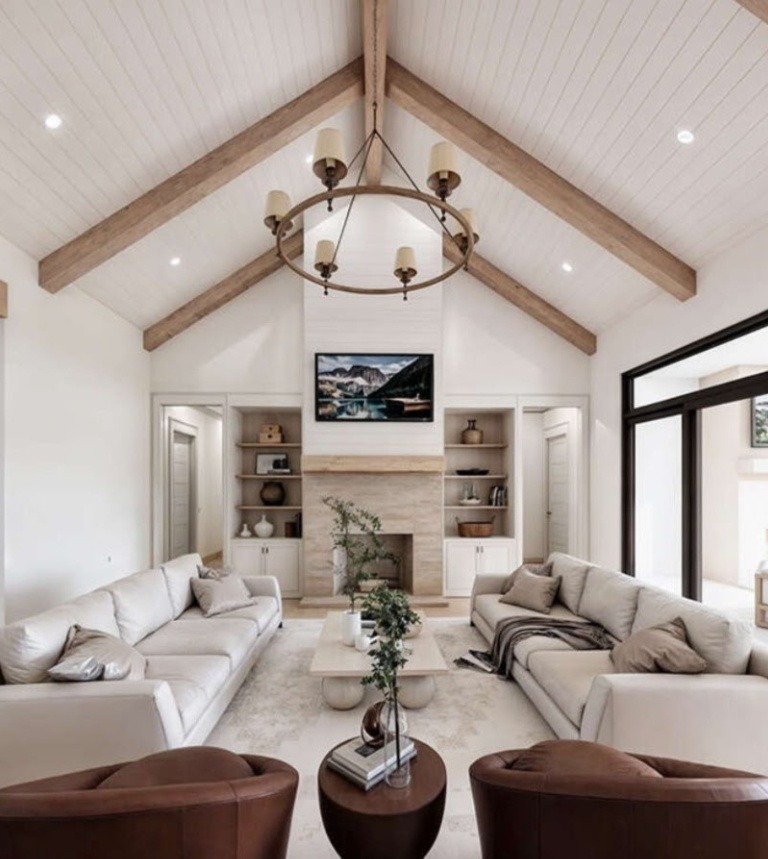 vaulted ceiling living room remo